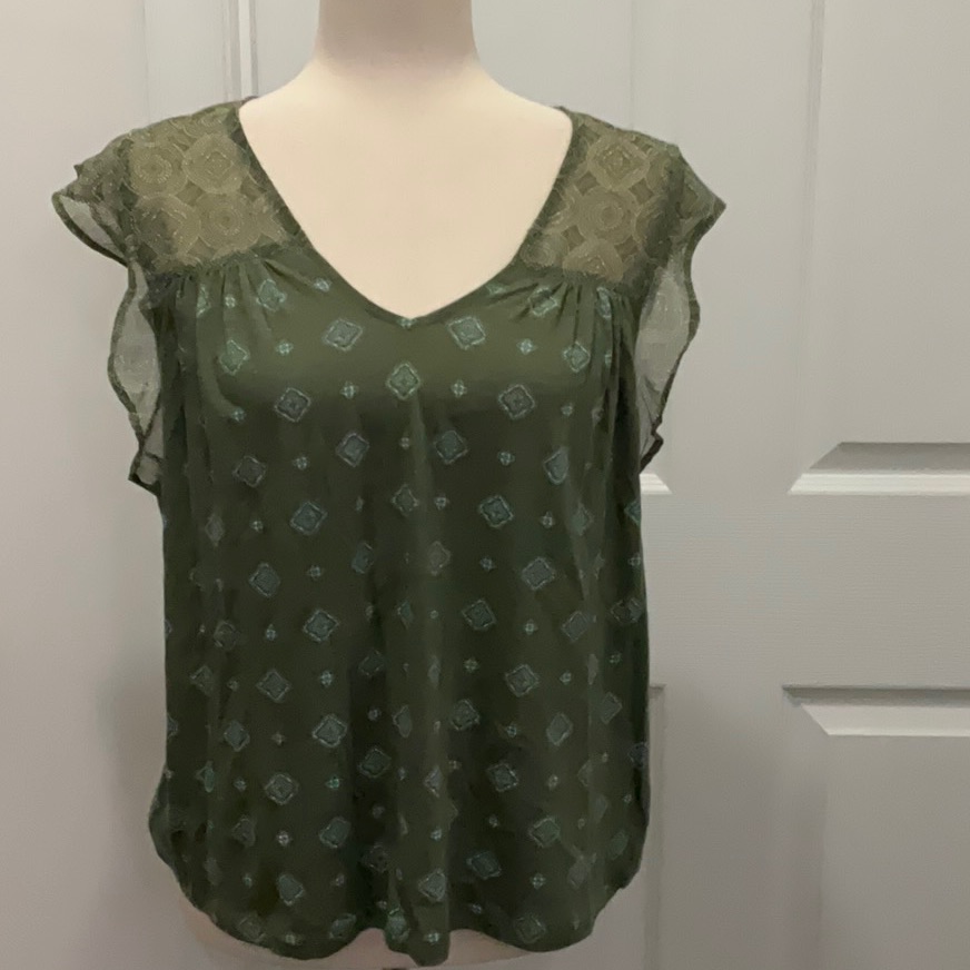 Lucky Brand Diamond Print Top
